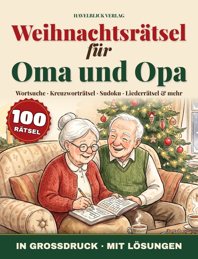 Cover: Weihnachtsrätsel für Oma und Opa